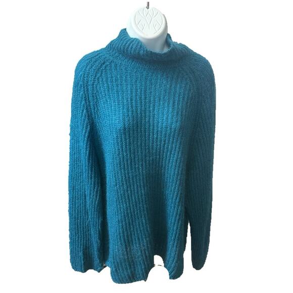Dark Teal Blue Oversized Sweater Sz. M - Picture 1 of 1